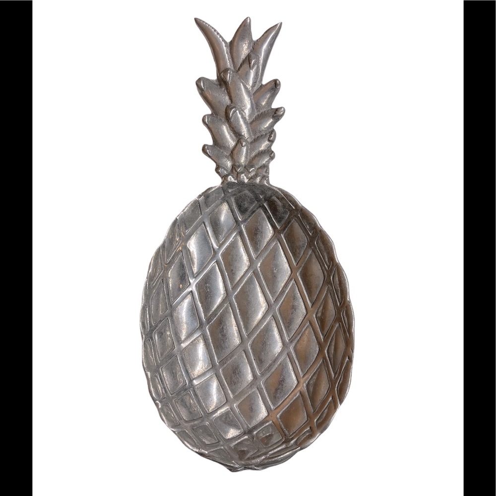 Vintage Pewter Pineapple Decorative Serving Dish